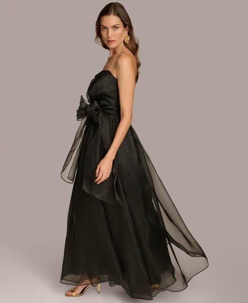 Donna Karan Women's Sweetheart Neck Strapless Chiffon Dress