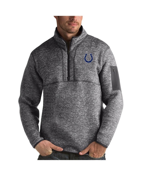 Men's Charcoal Indianapolis Colts Fortune Quarter-Zip Pullover Jacket