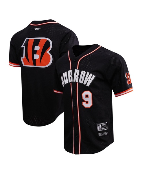 Men's Joe Burrow Black Cincinnati Bengals Baseball Button-Up Shirt