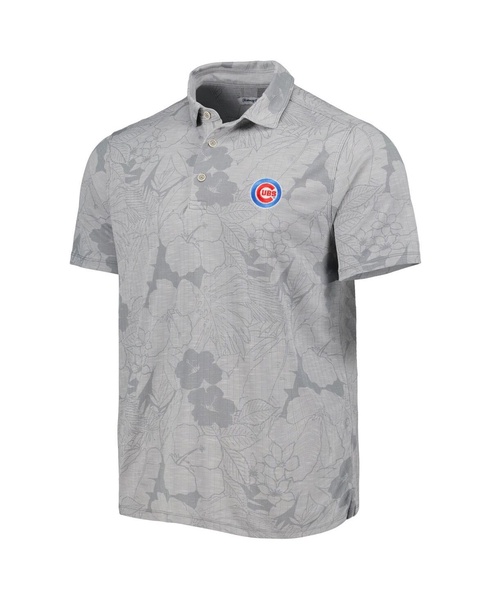 Men's Gray Chicago Cubs Miramar Blooms Polo Shirt