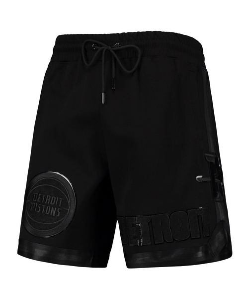 Men's Detroit Pistons Triple Black Gloss Shorts