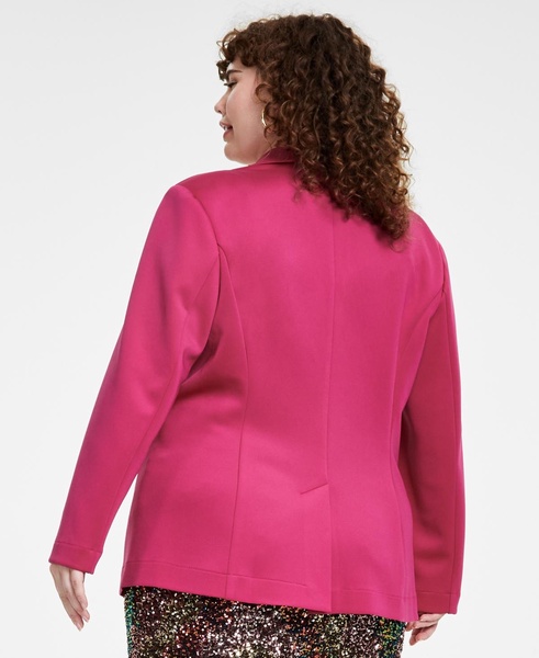 Trendy Plus Size Scuba-Knit Blazer, Created for Macy's