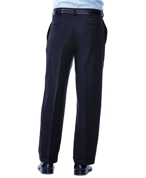 Men's ECLO Stria Classic Fit Pleated Hidden Expandable Waistband Dress Pants