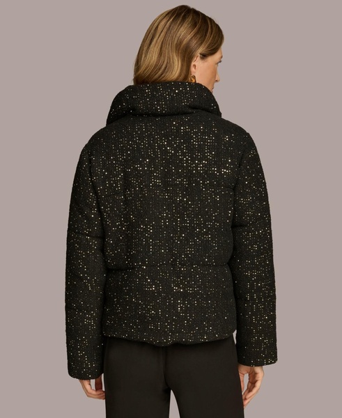 Women's Micro-Sequin Puffer Jacket