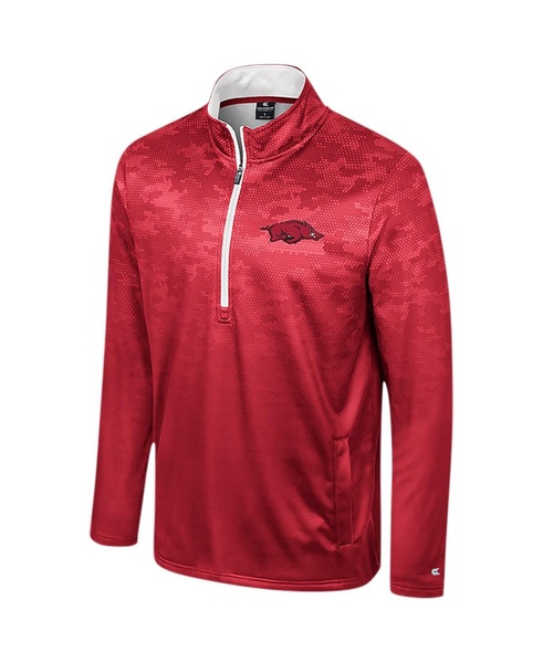 Men's Cardinal Arkansas Razorbacks The Machine Half-Zip Jacket