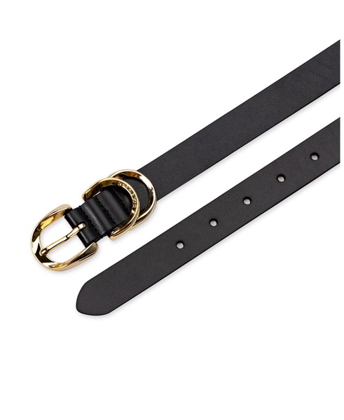 Women's Genuine Leather Sculptured Harness Buckle Belt