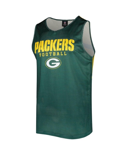 Men's Green Green Bay Packers Colorblock Mesh V-Neck Tank Top and Shorts Set