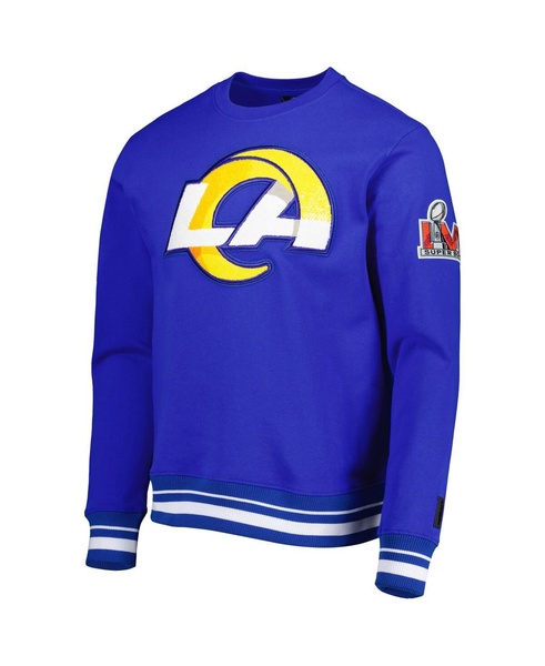 Men's Royal Los Angeles Rams Mash Up Pullover Sweatshirt