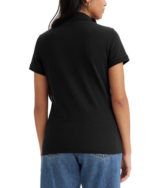 Women's Crown-Logo Shirt-Sleeve Polo Shirt