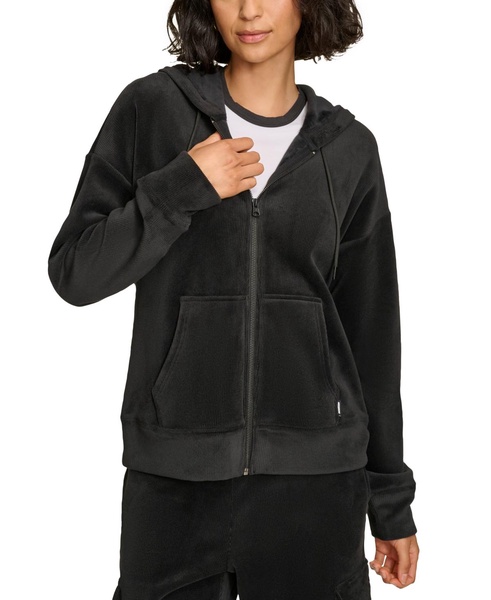 Women's Tech Cord Zip-Front Drop-Shoulder Hoodie