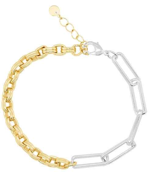 High Polished Bracelet in Two Tone