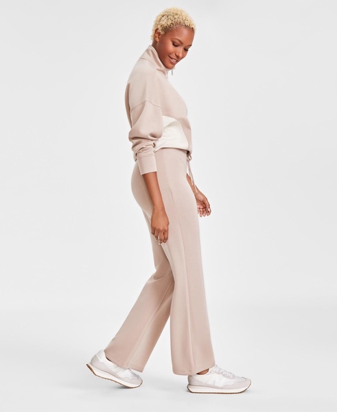 Women's Scuba Wide-Leg Tie-Waist Pants, Created for Macy's 