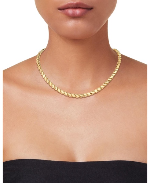 Silver, Gold Plated Brass Chain Necklace