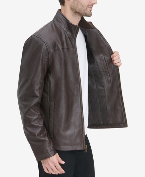 Men's Smooth Leather Jacket, Created for Macy's