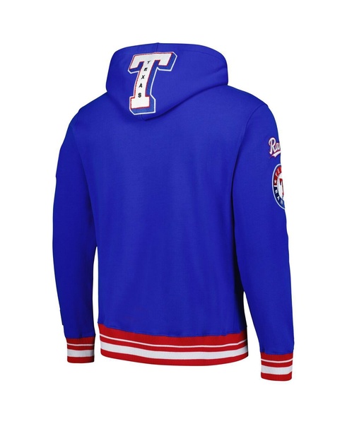 Men's Royal Texas Rangers Mash Up Logo Pullover Hoodie