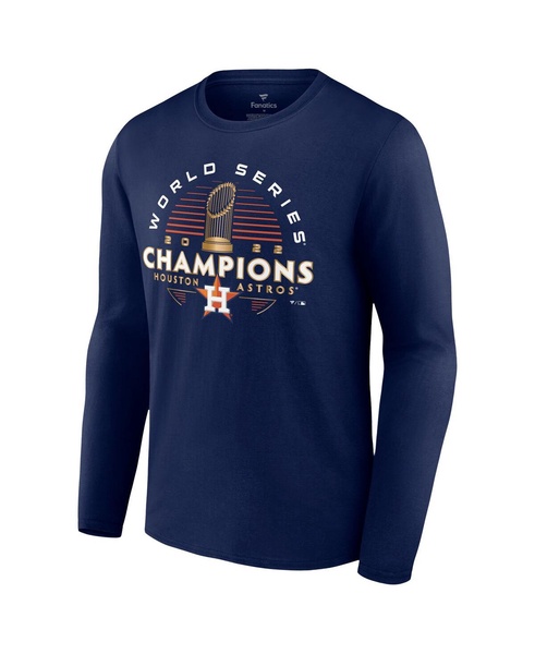 Men's Navy Houston Astros 2022 World Series Champions Signature Roster Long Sleeve T-shirt