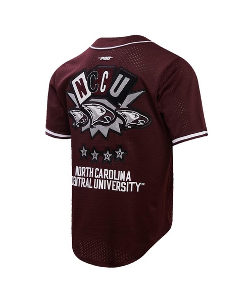 Men's Maroon North Carolina Central Eagles Homecoming Mesh Button-Down Shirt