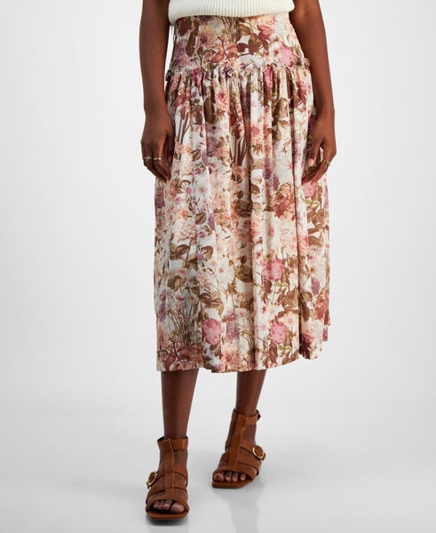 Women's Amoret Printed Side-Zip Midi Skirt