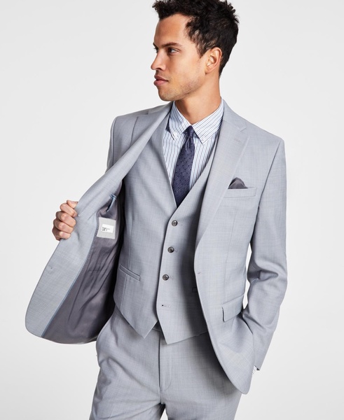 Men's Slim-Fit Wool Sharkskin Suit Jacket, Created for Macy's