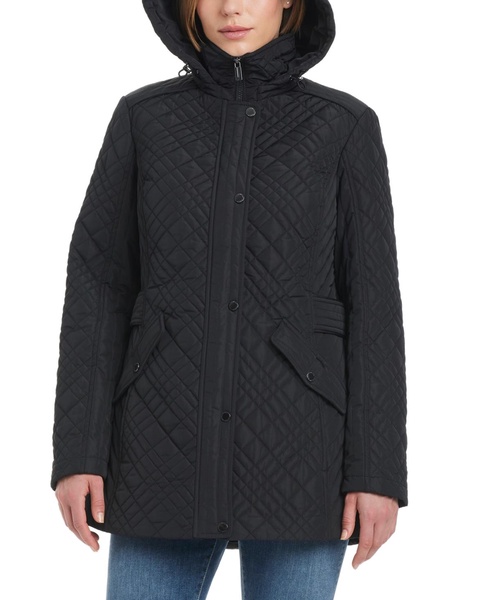 Women's Hooded Stand-Collar Quilted Coat