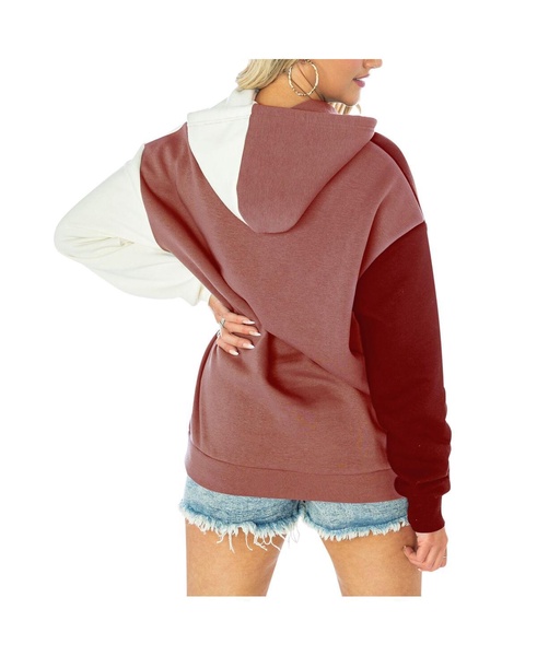 Women's Maroon Texas A&M Aggies Hall of Fame Colorblock Pullover Hoodie