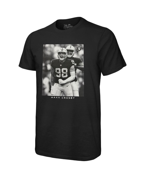 Men's Threads Maxx Crosby Black Las Vegas Raiders Oversized Player Image T-shirt