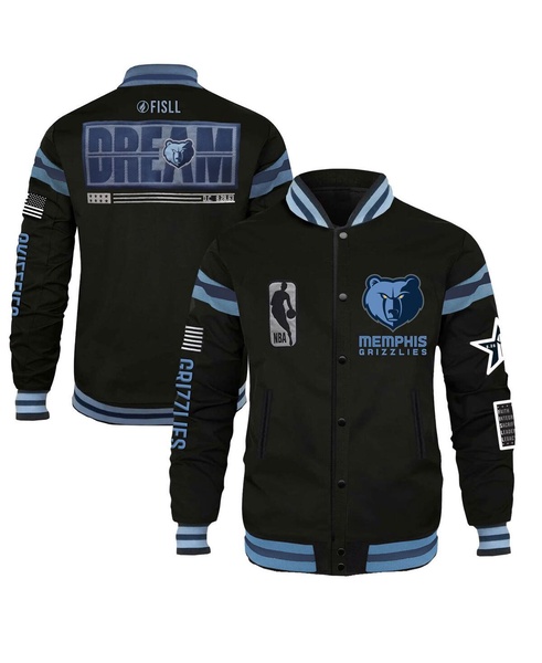 Men's and Women's x Black History Collection Black Memphis Grizzlies Full-Snap Varsity Jacket