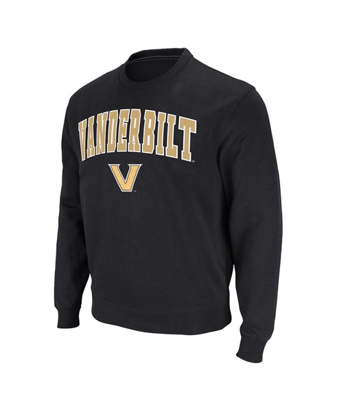 Men's Black Vanderbilt Commodores Arch Logo Pullover Sweatshirt