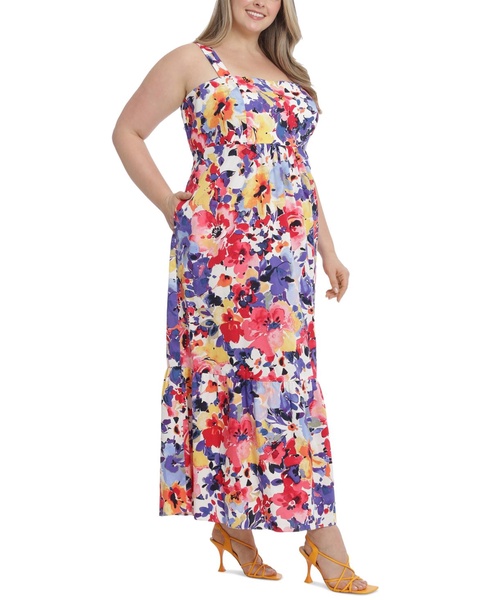 Plus Size Floral-Print Maxi Dress