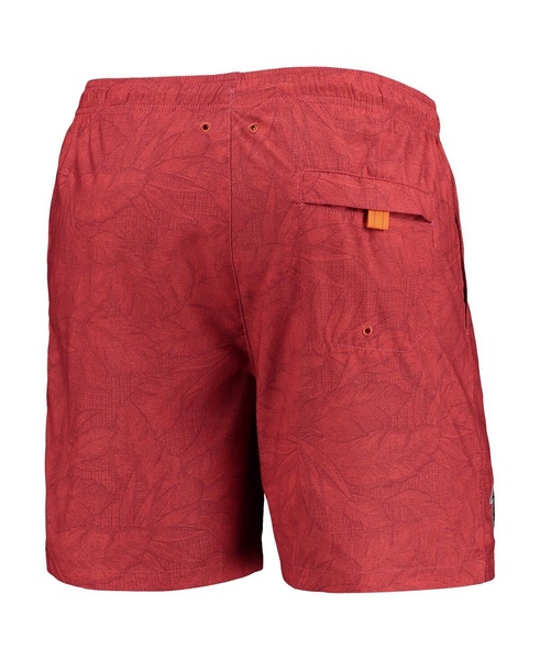 Men's Red Atlanta Falcons Naples Layered Leaves Swim Trunks