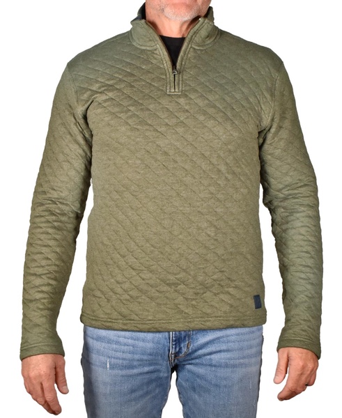 Men's Modern Fit Quilted Quarter Zip T-shirt