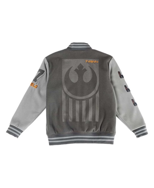 Men's and Women's Gray Star Wars Rebel Alliance Varsity Full-Snap Jacket