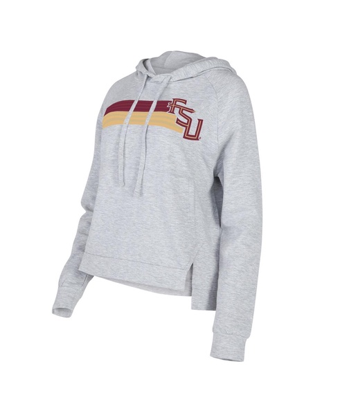 Women's Gray Florida State Seminoles Cedar Tri-Blend Raglan Pullover Hoodie