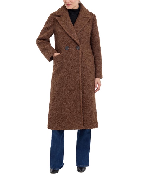 Women's Double-Breasted Bouclé Walker Coat