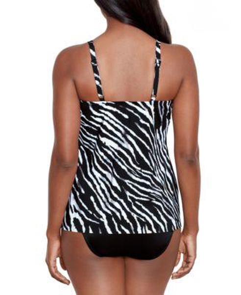 Women's Tigre Sombra Marina Underwire Tankini Top & High-Waist Tummy-Control Bikini Bottoms