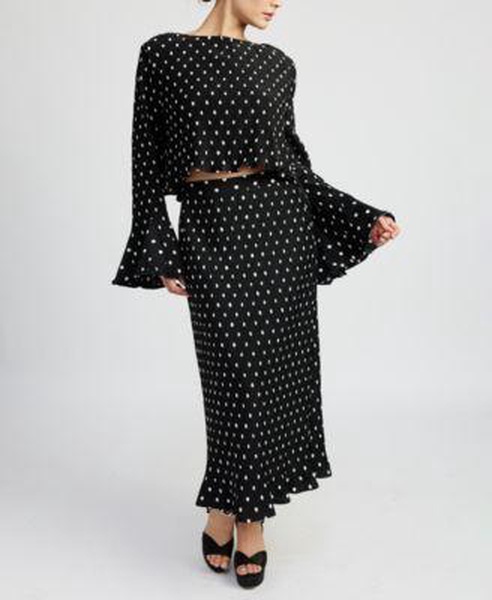 Darlene Polka-Dot Swing Top & Darlene Polka-Dot Maxi Skirt