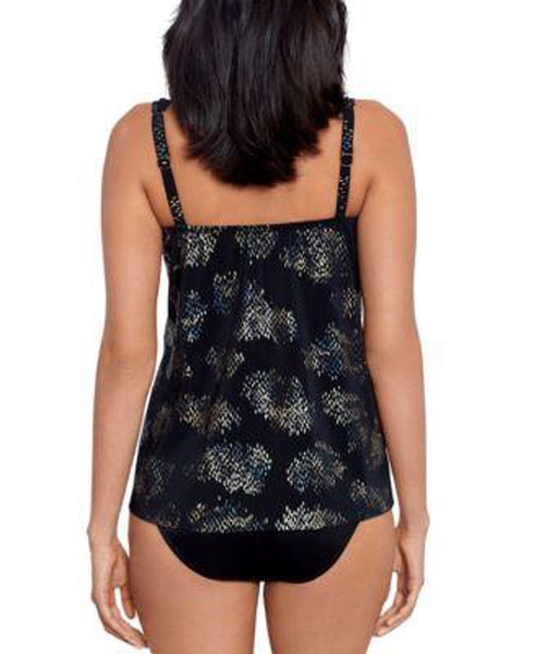 Women's Iridium Mirage Underwire Tankini Top & High-Waist Tummy-Control Bikini Bottoms