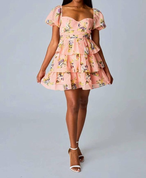 conner irish rose dress in pink multi