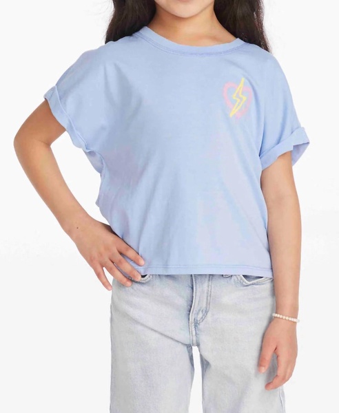 girls tee in heart bolt