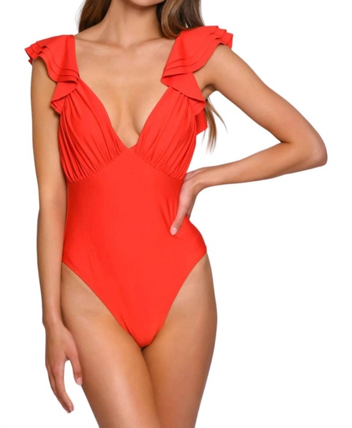 cala one piece swimsuit in red