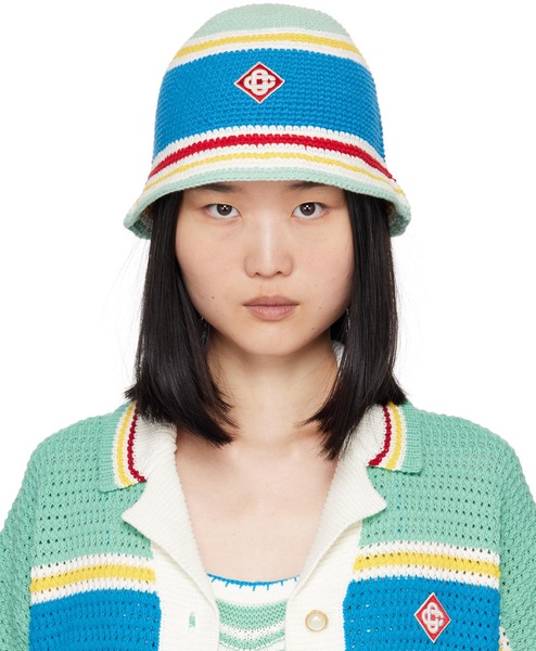 Multicolor Stripe Crochet Bucket Hat