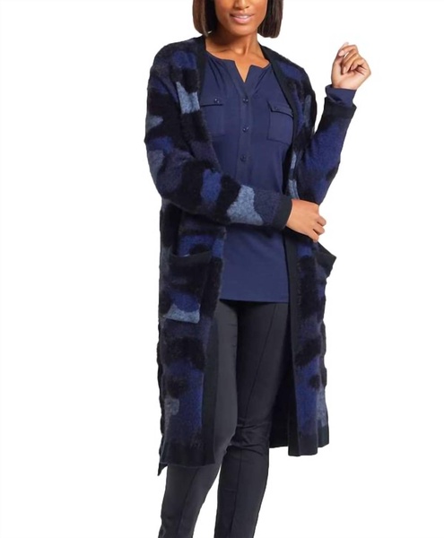 zendaya duster cardigan in blue multi