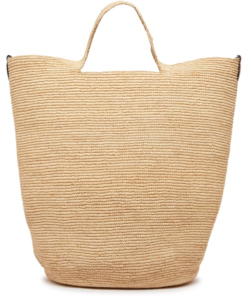 Large raffia basket Slit