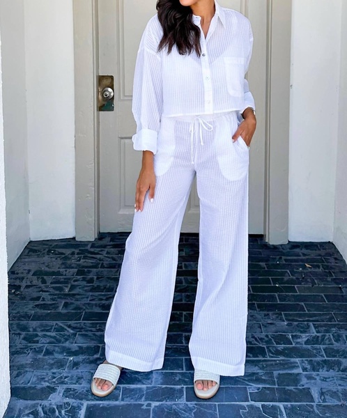 mallorca pants in white