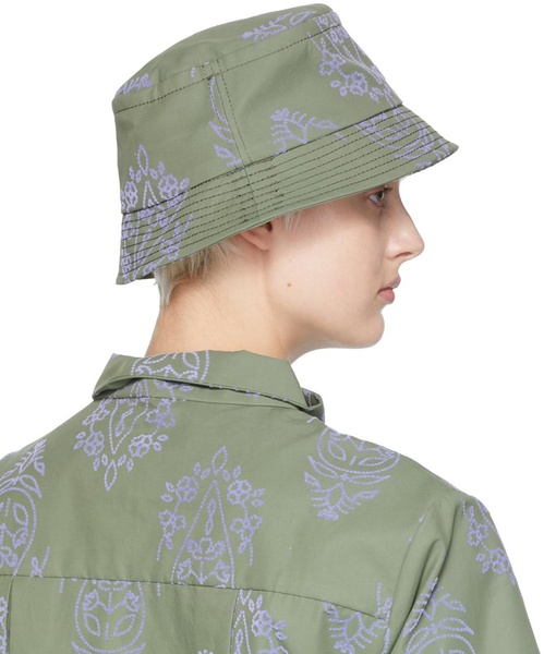 Green Flock Bucket Hat