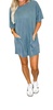 oversized jersey romper in teal