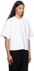 White Puffed Logo Oversize T-Shirt