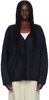 SSENSE Exclusive Navy Boxy Cardigan