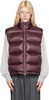 Burgundy Quilted Down Vest