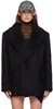 Black Notched Lapel Coat